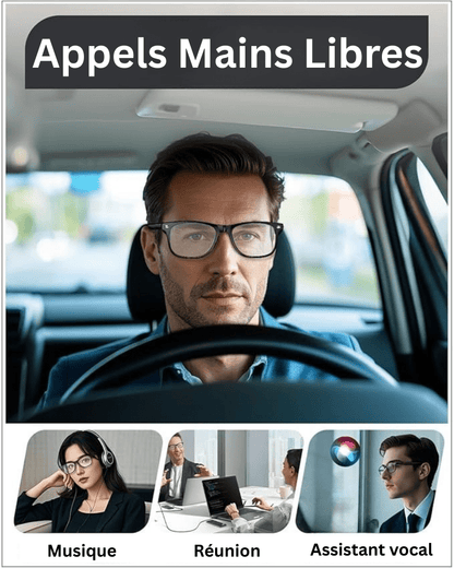 Lunettes connectées 4K IA | Caméra HD mains libres, Contrôle Vocal & Appels Bluetooth - Lifetech Store